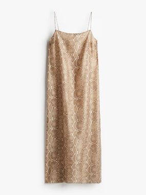 Snakeskin tan/cream maxi dress by H & M